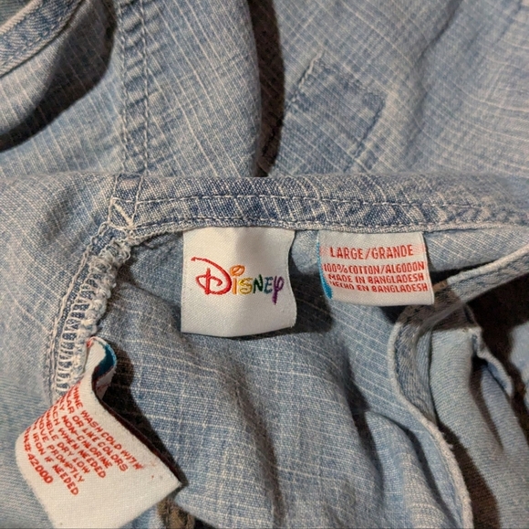 Vintage Disney Eeyore Overalls Shortalls L Anchors Away 90s Embroidered Retro - Picture 8 of 13